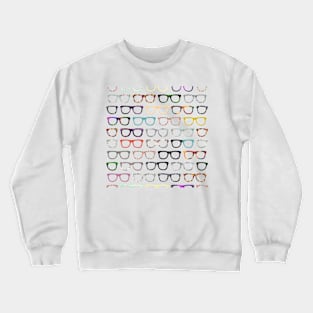 Retro Glasses Hipster Pattern Crewneck Sweatshirt